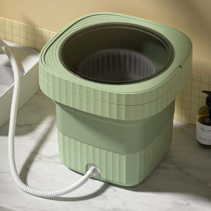 💥60% CHRISTMAS SALE! 🔥 MINI FOLDING WASHING MACHINE - Antibacterial & Portable, Perfect for Travel, Dorm and Small Spaces ✈️👕