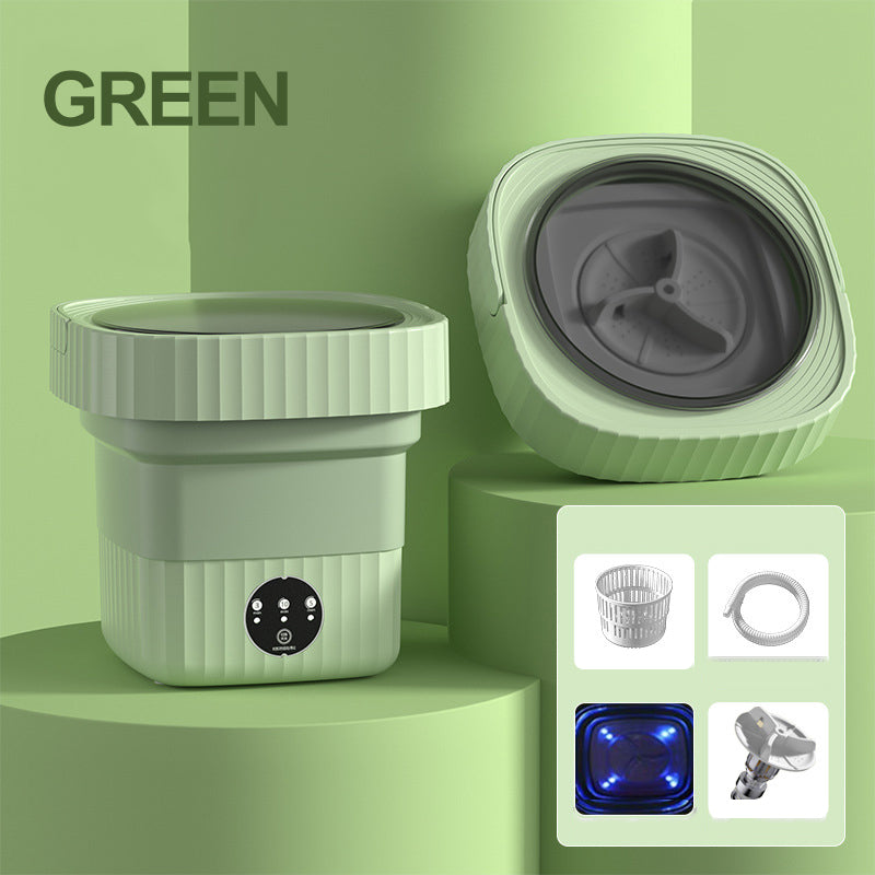 💥60% CHRISTMAS SALE! 🔥 MINI FOLDING WASHING MACHINE - Antibacterial & Portable, Perfect for Travel, Dorm and Small Spaces ✈️👕