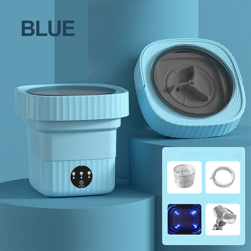 💥60% CHRISTMAS SALE! 🔥 MINI FOLDING WASHING MACHINE - Antibacterial & Portable, Perfect for Travel, Dorm and Small Spaces ✈️👕