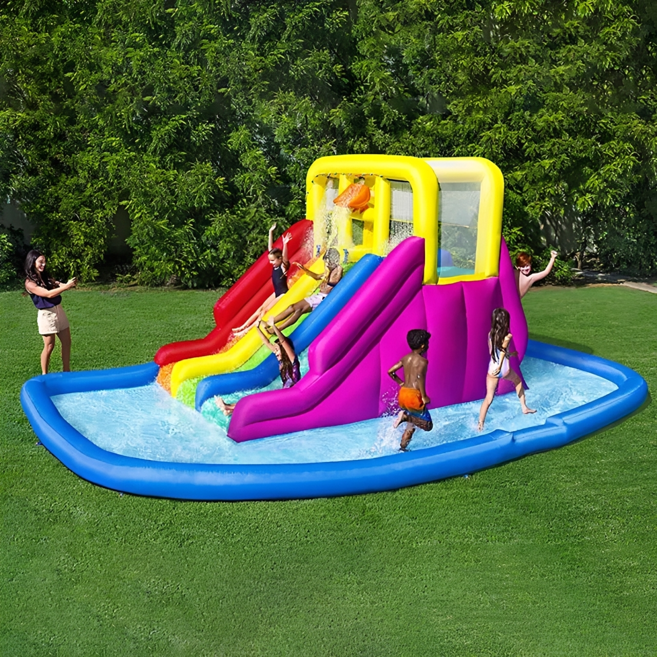 Triple Splash Kids Inflatable Mega Water Park