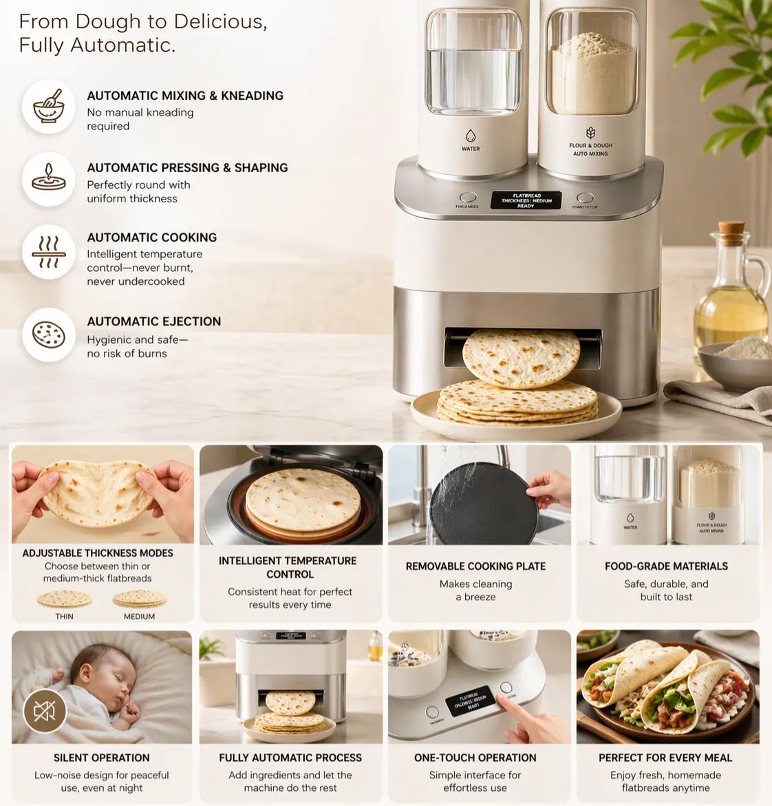 Leoneri™  Automatic Smart Pancake Griddle Machine