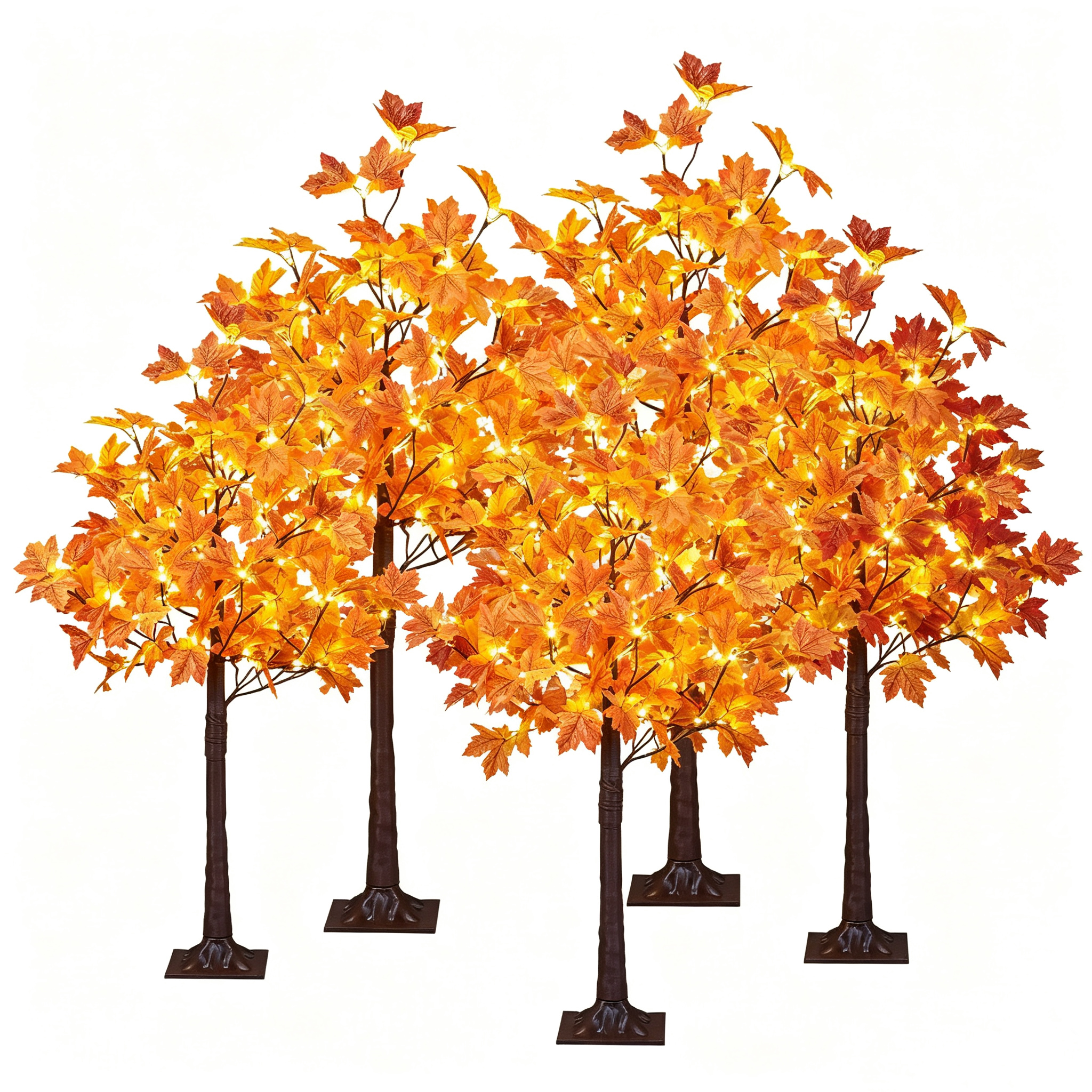 6/7ft Lighted Maple Tree with 160 LED Lights
