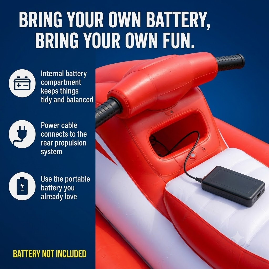 Portable Electric Inflatable Jet Ski for Adults – Battery-Powered Ride-On Watercraft, Up to 10 MPH, Compact & Easy Storage