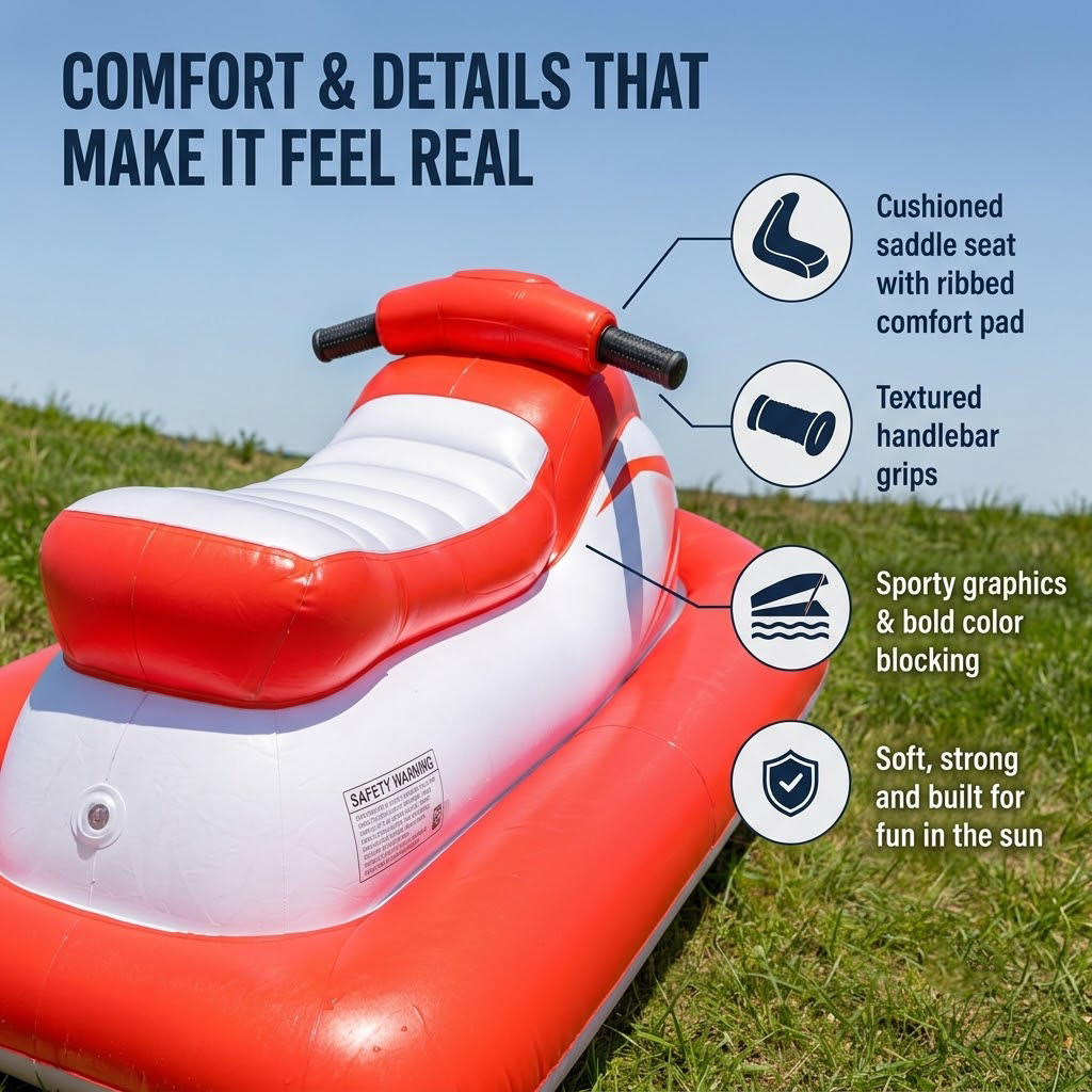 Portable Electric Inflatable Jet Ski for Adults – Battery-Powered Ride-On Watercraft, Up to 10 MPH, Compact & Easy Storage