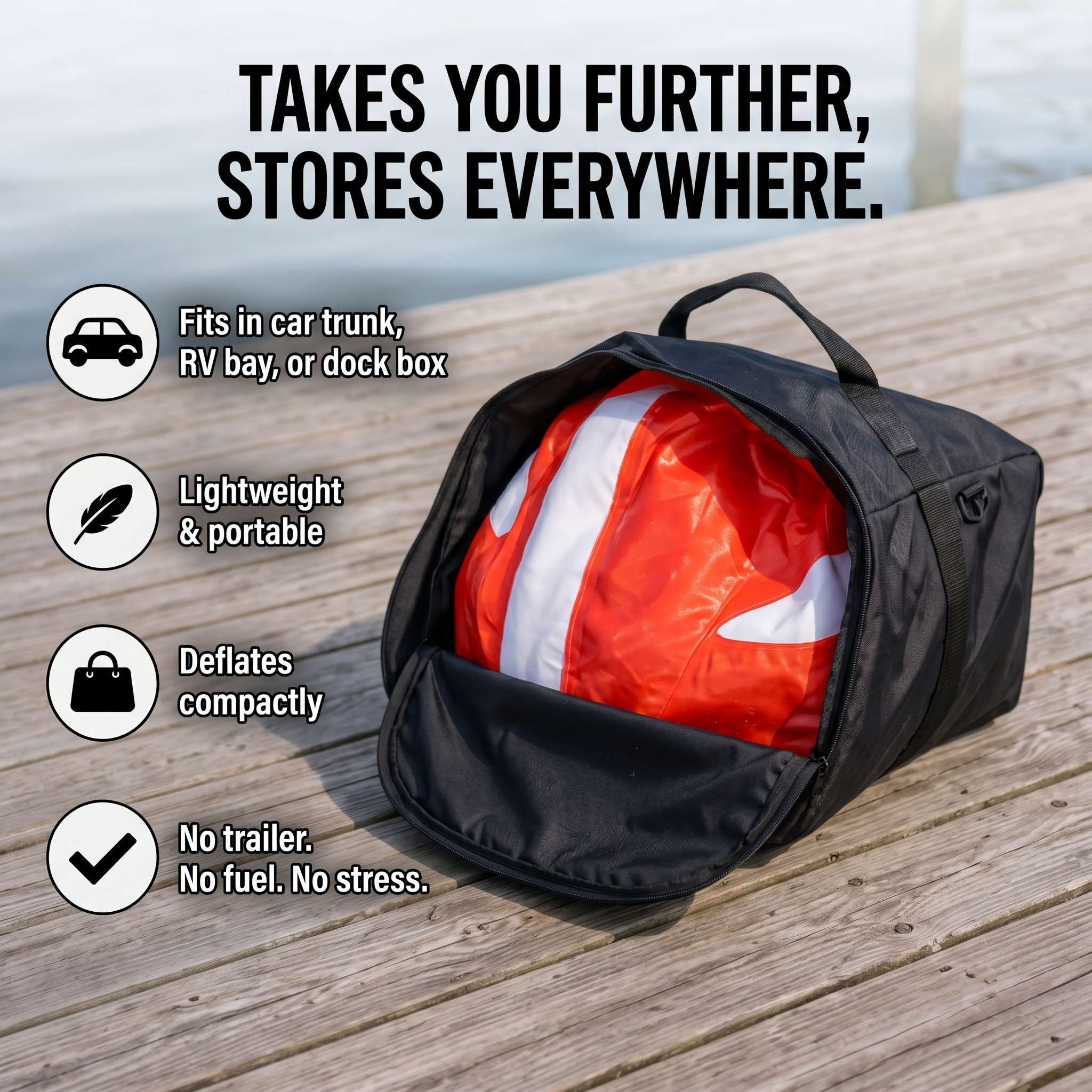 Portable Electric Inflatable Jet Ski for Adults – Battery-Powered Ride-On Watercraft, Up to 10 MPH, Compact & Easy Storage