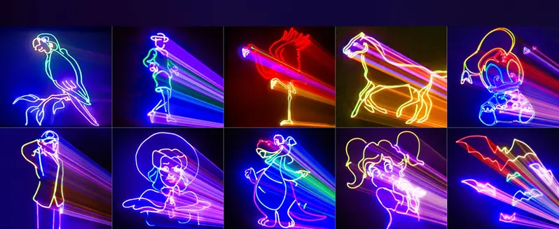 Professional APP-Controlled WiFi Laser Projector - Aluminium, Adjustable, Audio-Supported, 200+ Built-in 3D RGB Effects, Hand Drawing, Custom Design, DMX Sync, Remote Control, Android Compatible for Weddings, Christmas (Indoor & Outdoor)