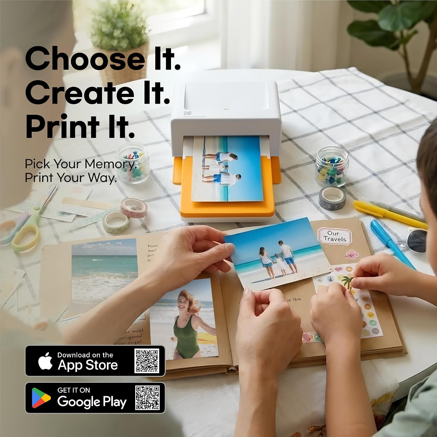 Dock Plus 4x6 Photo Printer, Smartphone Docking, 4PASS, 50 Sheets