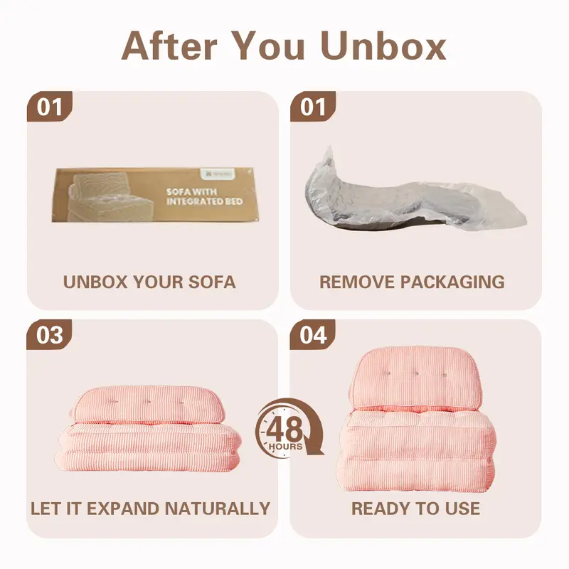 NESLAKO sofa bed available in Pink, Black, and White