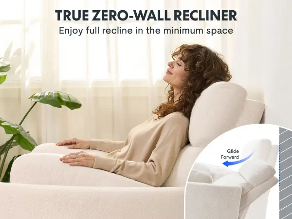 Zero-wall recline design saves space