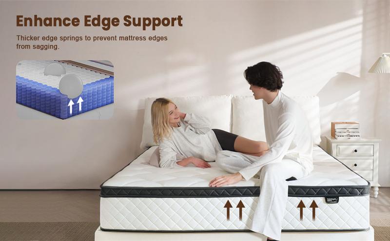 Thicker high-quality pocketed coils providing long-lasting durability and support