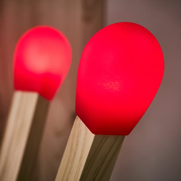 Led Floor Lamp - Matchstick-Shaped Wood