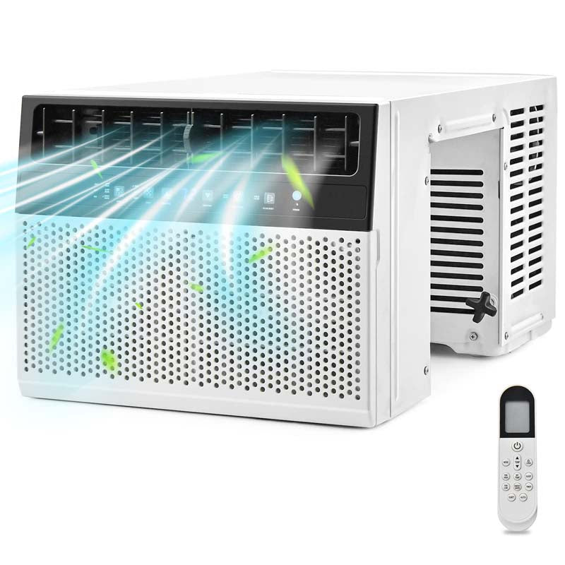 10000 BTU U-Shaped Window Air Conditioner, Over the Sill AC Unit with Energy Saver Modes, Remote Control, Ultra Quiet Cooling for 250 Sq.Ft Room