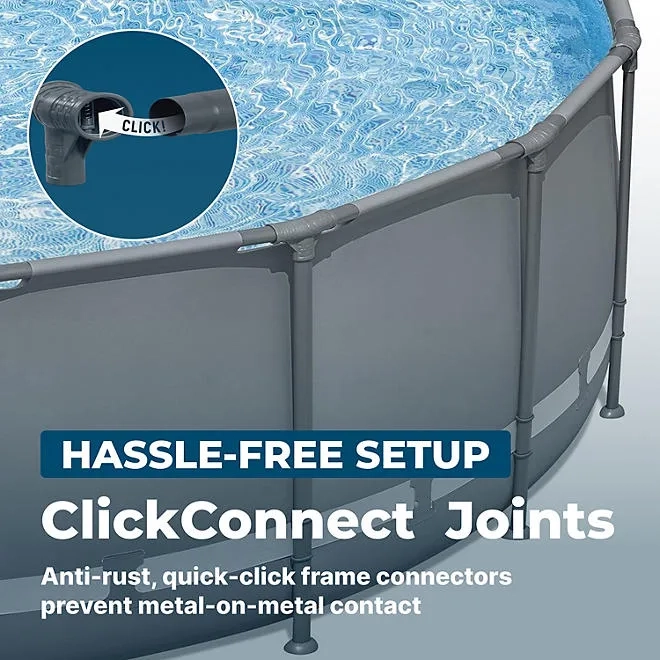 🏊Beat the Heat in Style – 18’ x 48” Round Above Ground Pool Set