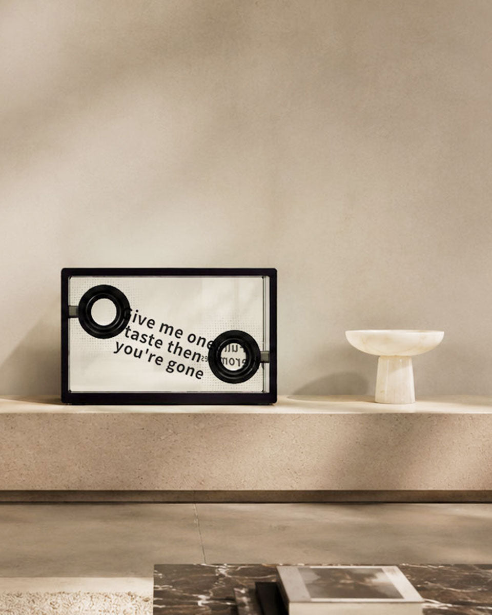 Lyric speaker multiple style options from minimal serif to neon