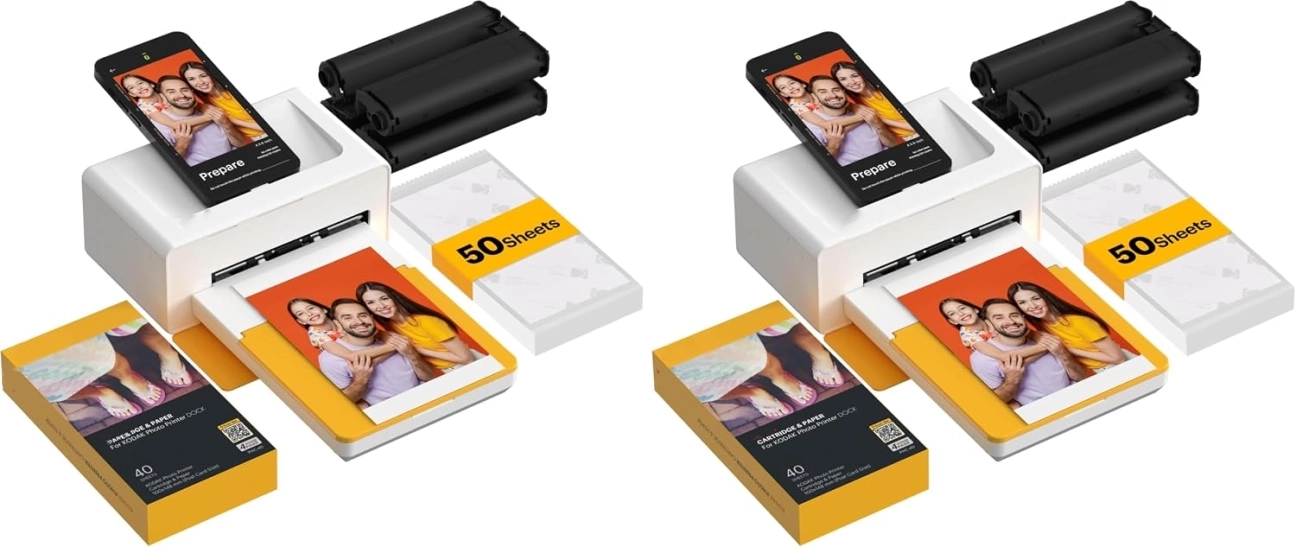 Dock Plus 4x6 Photo Printer, Smartphone Docking, 4PASS, 50 Sheets