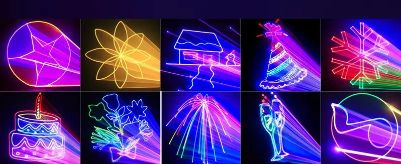 Professional APP-Controlled WiFi Laser Projector - Aluminium, Adjustable, Audio-Supported, 200+ Built-in 3D RGB Effects, Hand Drawing, Custom Design, DMX Sync, Remote Control, Android Compatible for Weddings, Christmas (Indoor & Outdoor)