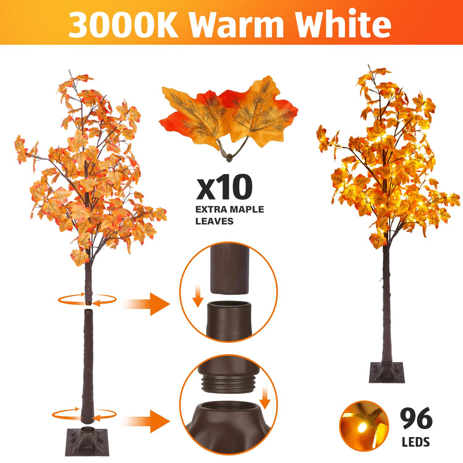 Hoodink Lighted Maple Tree easy to assemble and set up at home