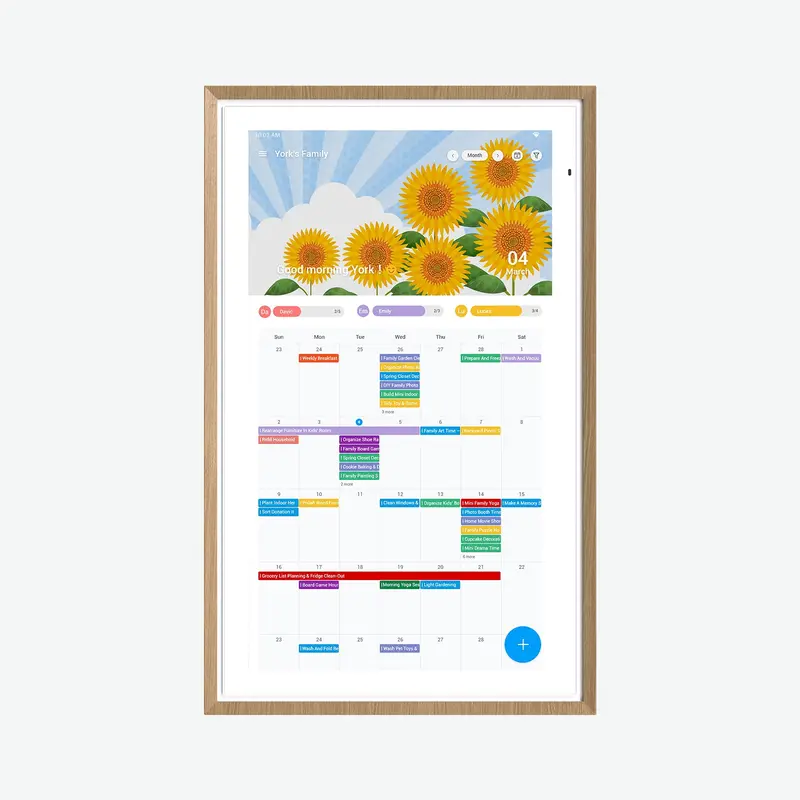 Dual-Mode Digital Family Wall Calendar
