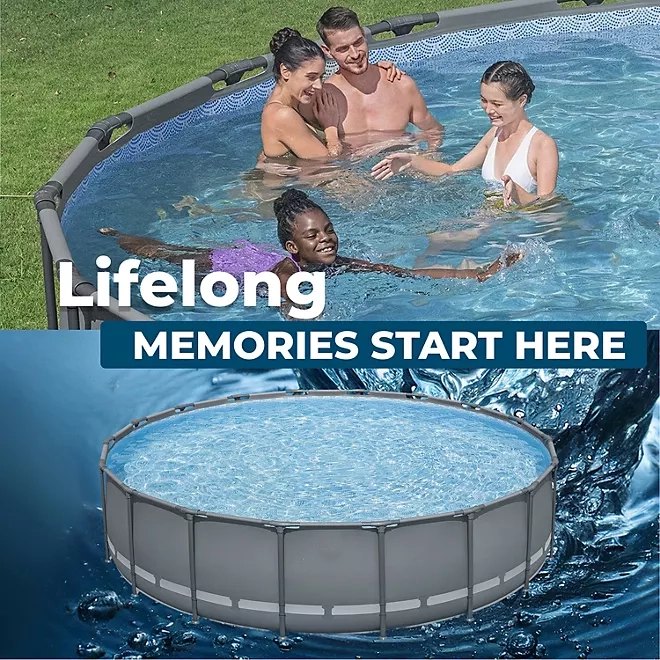 🏊Beat the Heat in Style – 18’ x 48” Round Above Ground Pool Set