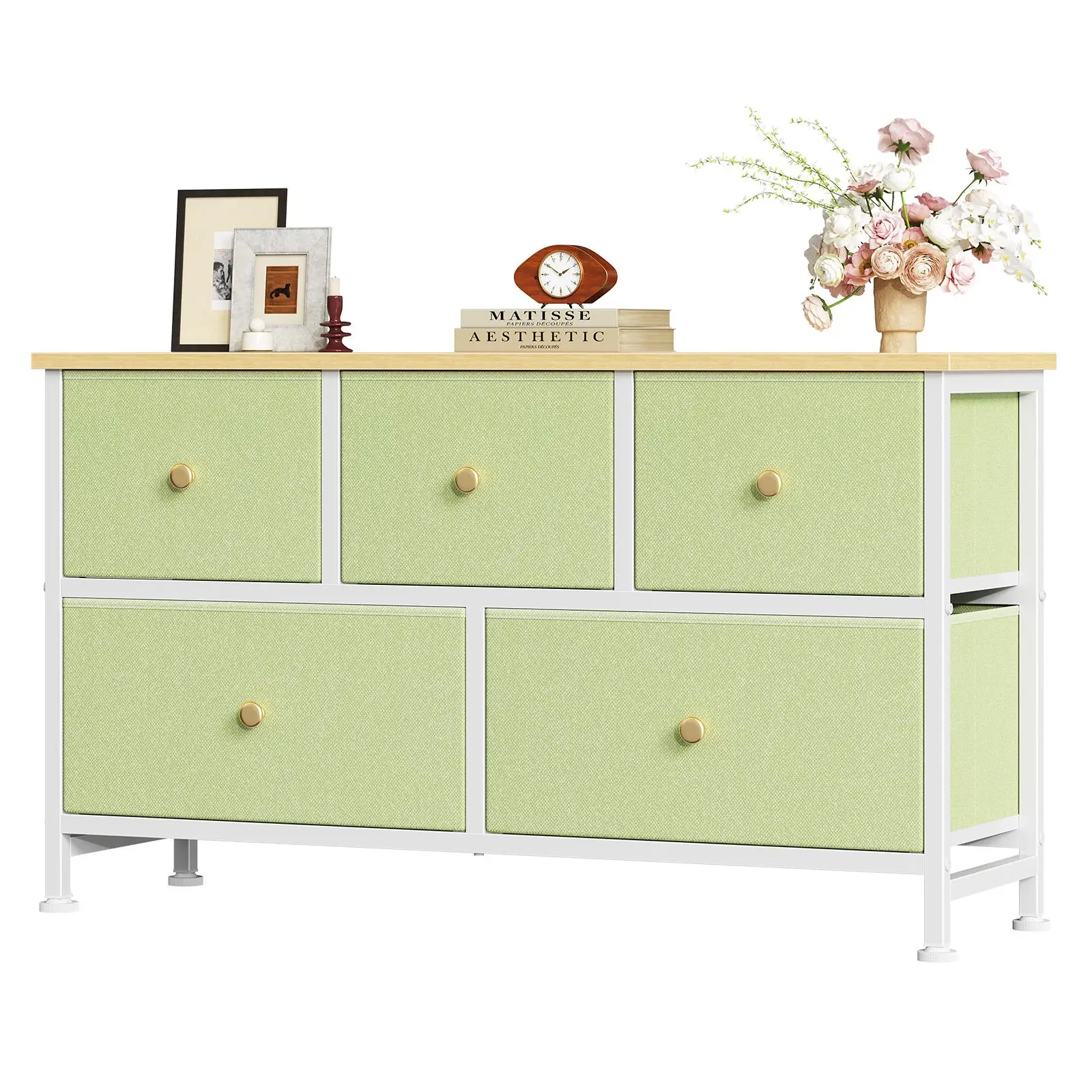 5-Drawer Sturdy Chest of Drawers - Modern Dresser Storage Chest