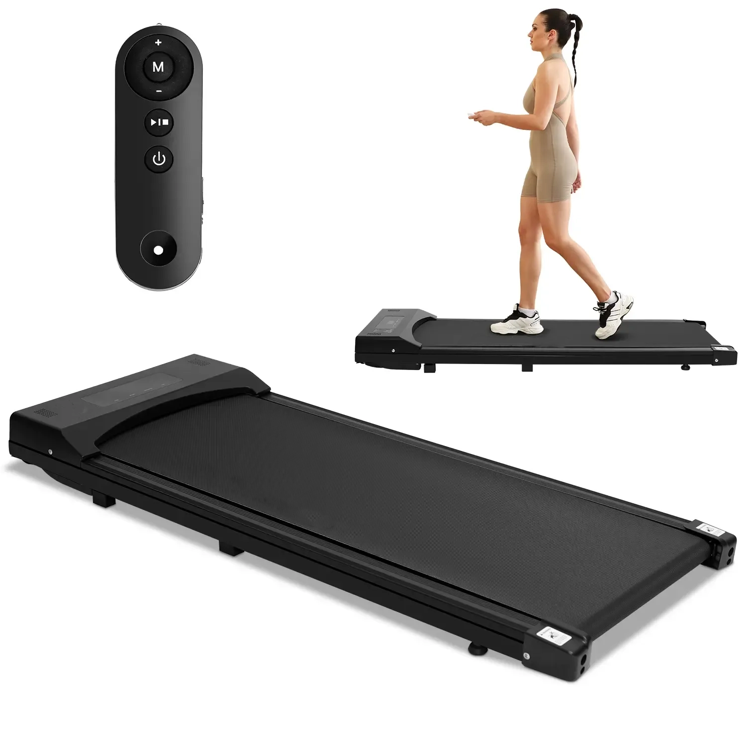 Tousains 2 in 1 Under Desk Treadmill - Portable & Quiet