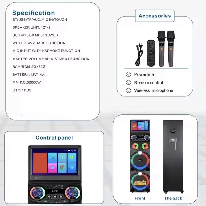 ⚡Last Day 50% OFF🎤 15.4” Video Speaker System
