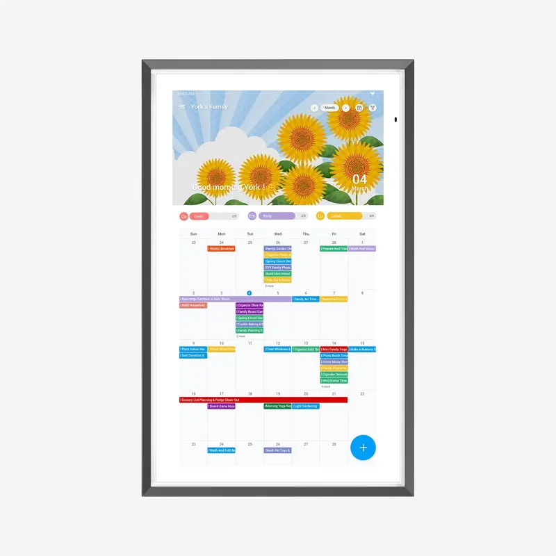 Dual-Mode Digital Family Wall Calendar