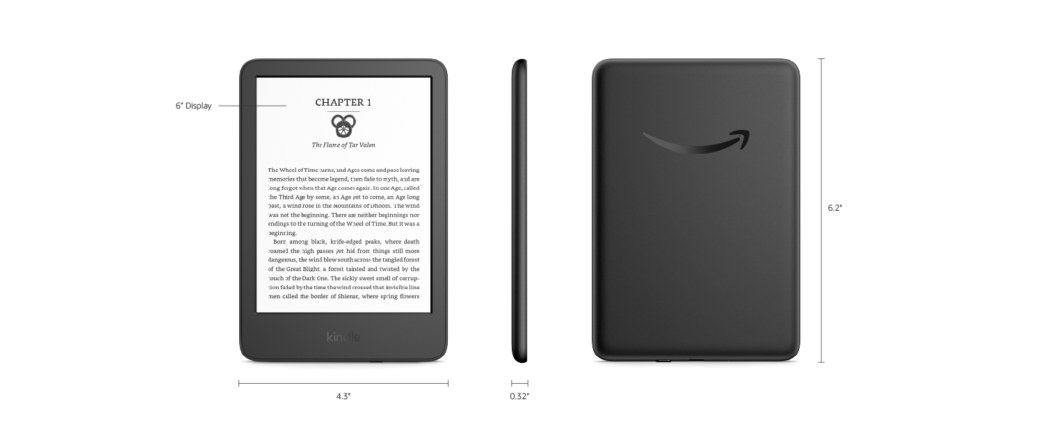Kindle e-reader showing glare-free display