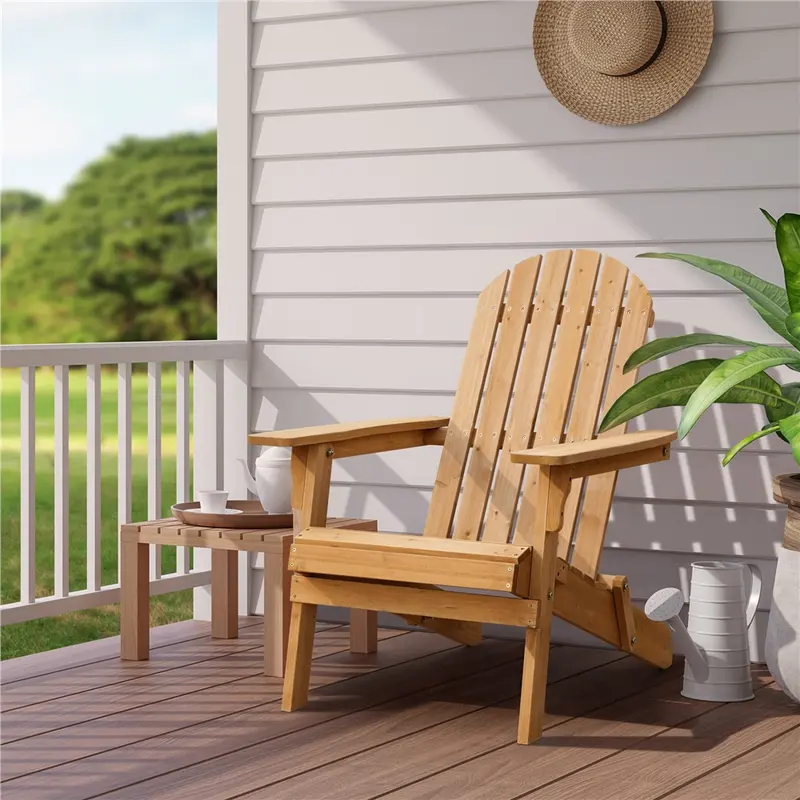 SHLIUYI Adjustable Adirondack Chair with Retractable Footrest