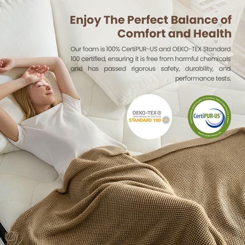 Queen size hybrid mattress detailed construction and layer breakdown