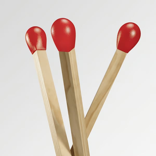 Led Floor Lamp - Matchstick-Shaped Wood