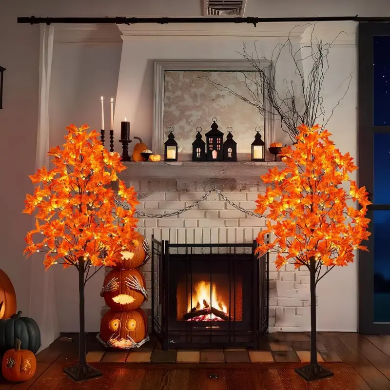 6/7ft Lighted Maple Tree with 160 LED Lights