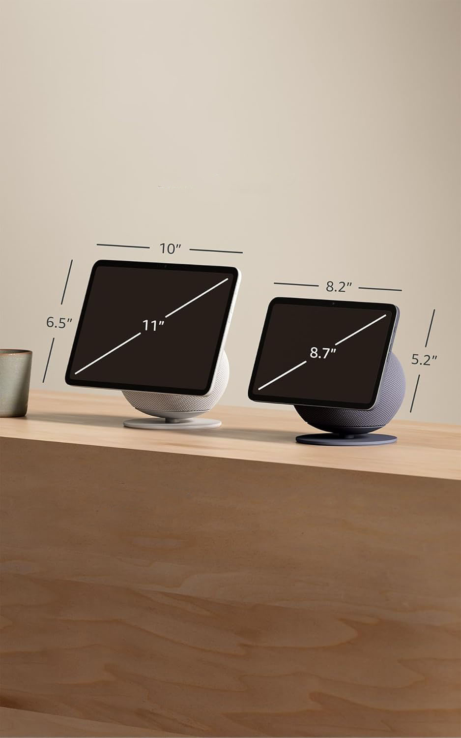 Vibrant HD 8.7" display with spatial audio