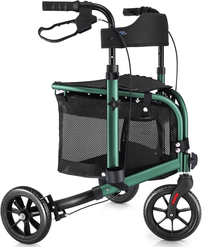 3-in-1 Ergonomic Walker with Stool | Aluminum Frame