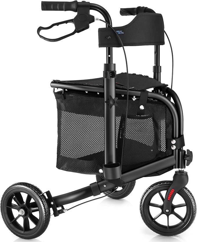 3-in-1 Ergonomic Walker with Stool | Aluminum Frame
