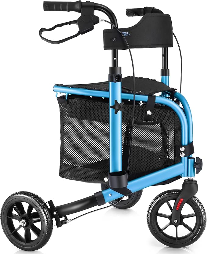3-in-1 Ergonomic Walker with Stool | Aluminum Frame