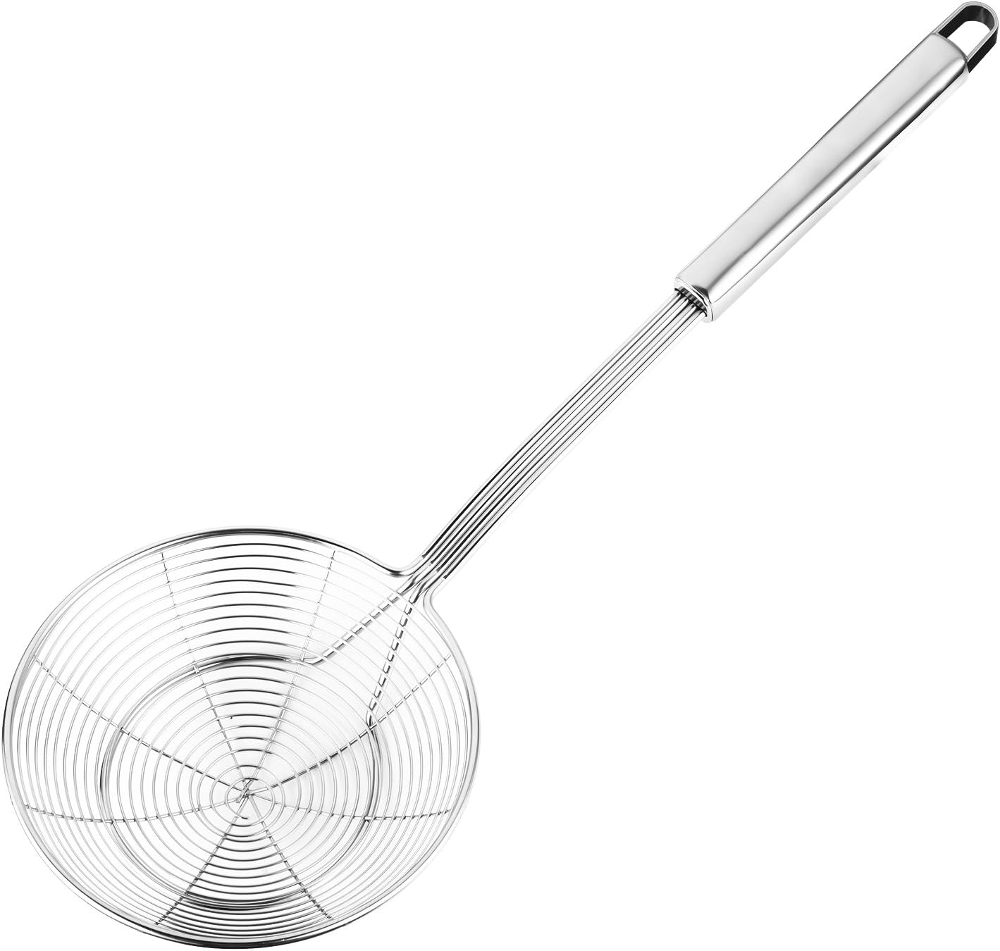 Solid Stainless Steel Spider Skimmer Ladle
