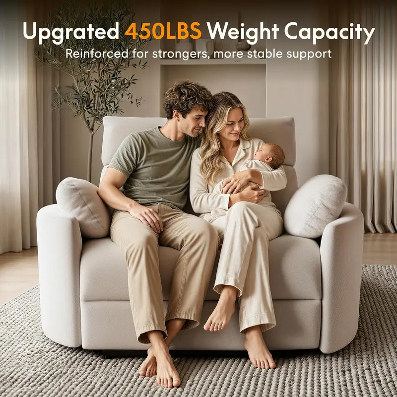 54" Oversized No-Wall Power Recliner - Big & Tall Chenille Swivel Rocker