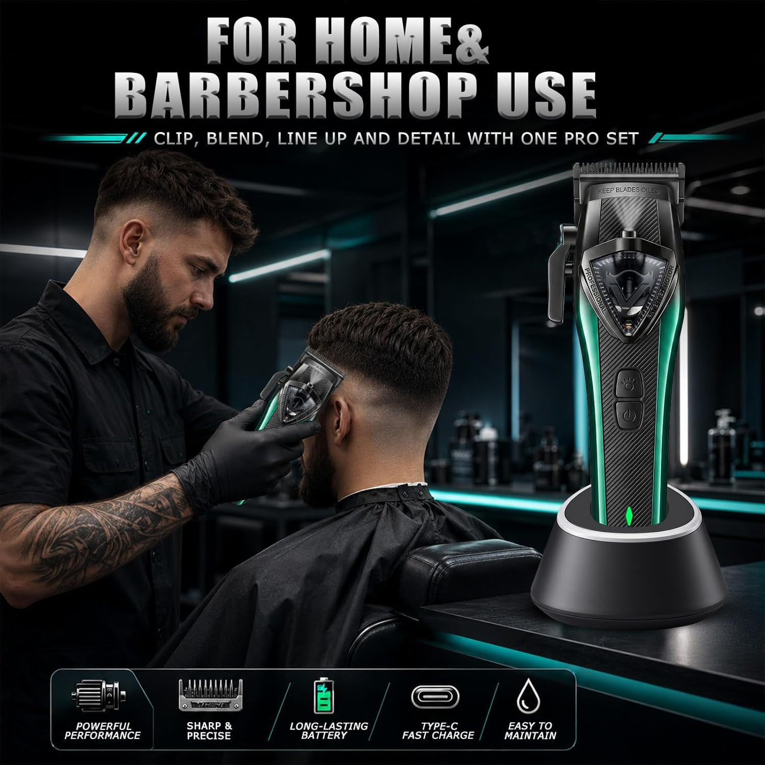 Professional Hair Clippers for Men Kit