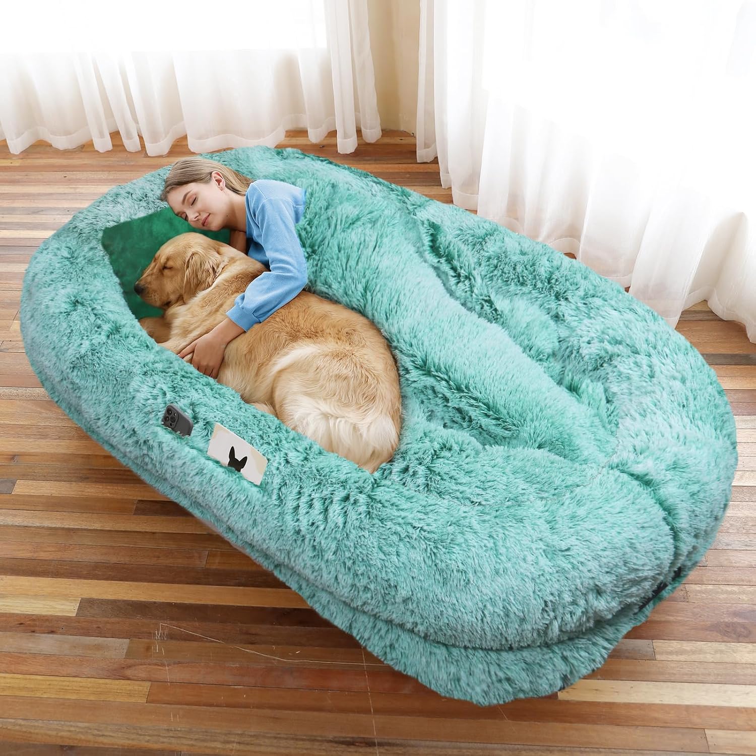 Human Dog Bed for Adult, 71"x45"x12" Giant Calming Nest Beds
