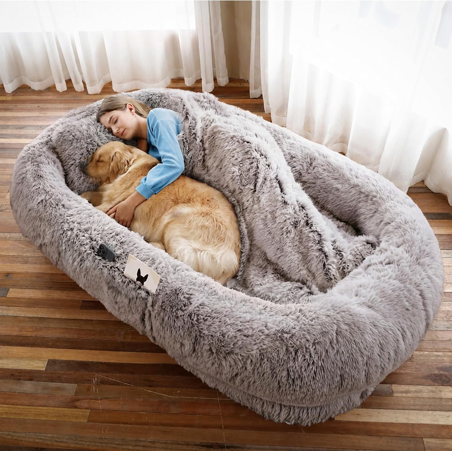 Human Dog Bed for Adult, 71"x45"x12" Giant Calming Nest Beds