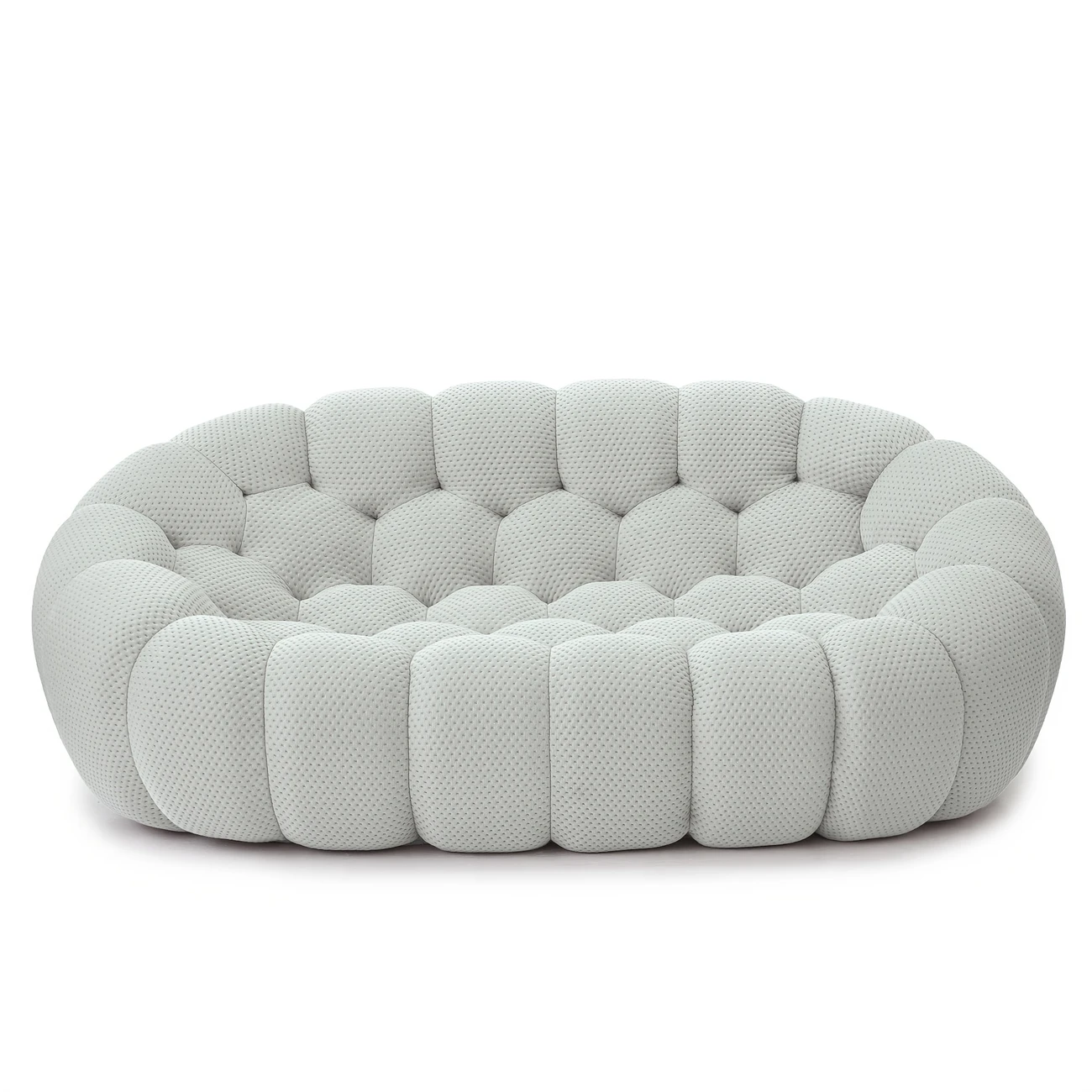 Front view of football-shaped Bubble Sofa
