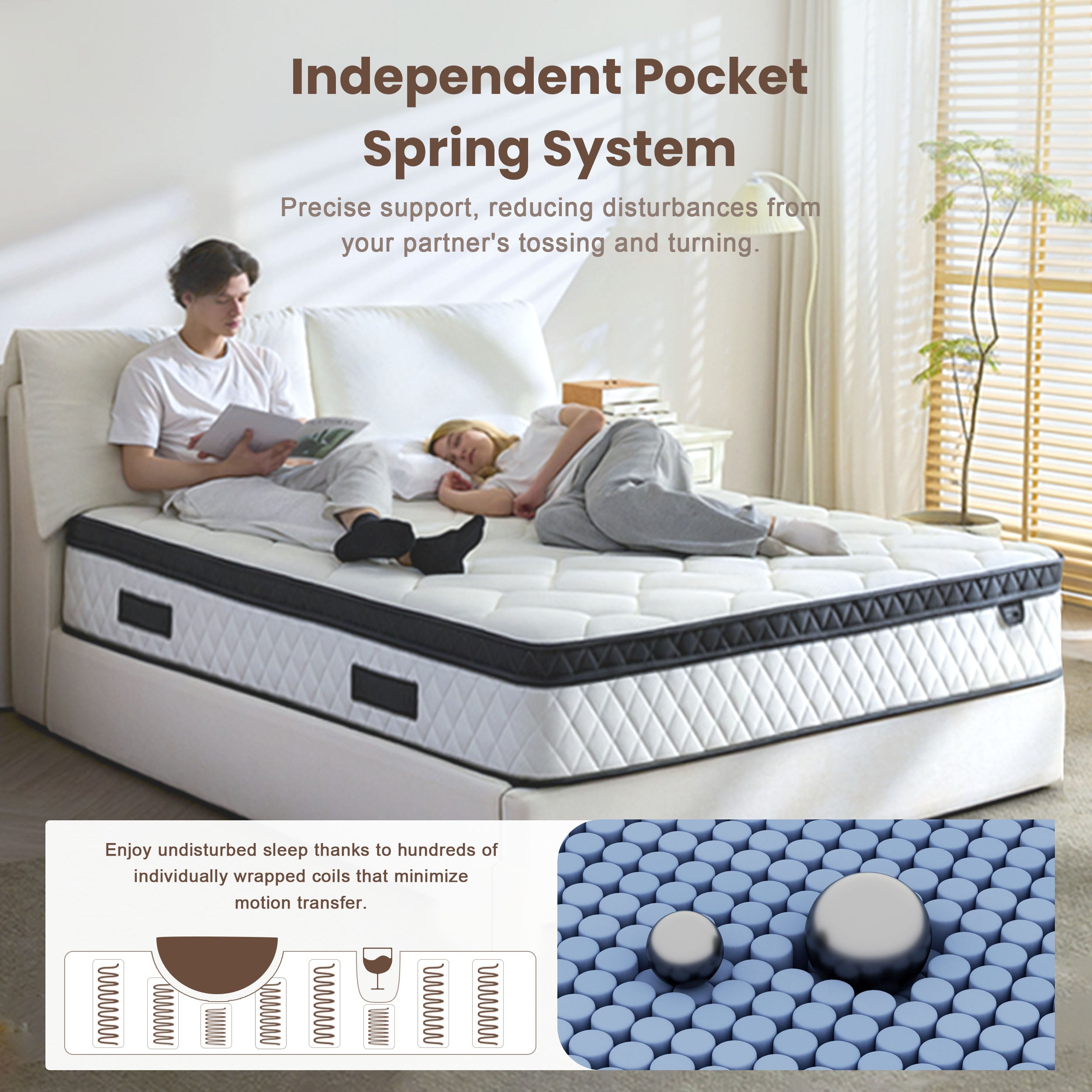 🎉Special Summer Offer!🛏️Mattress 10-12 Inch Hybrid Mattresses in a Box