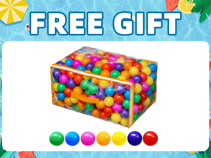 Free gift of 100 colourful plastic play balls included with every order
