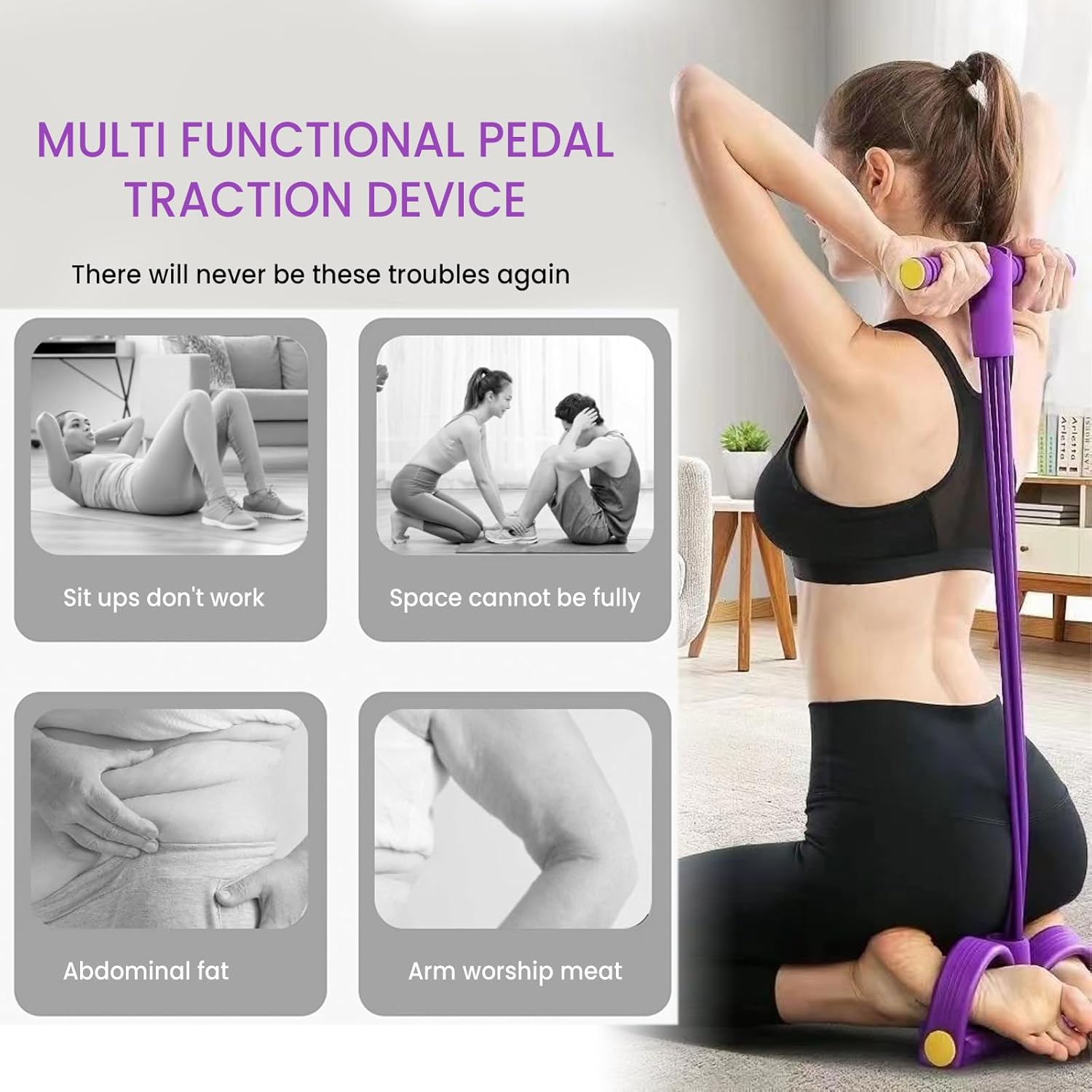 2026 latest 8-Tube Pedal Resistance Device, Detachable And Adjustable Pedal Resistance Device