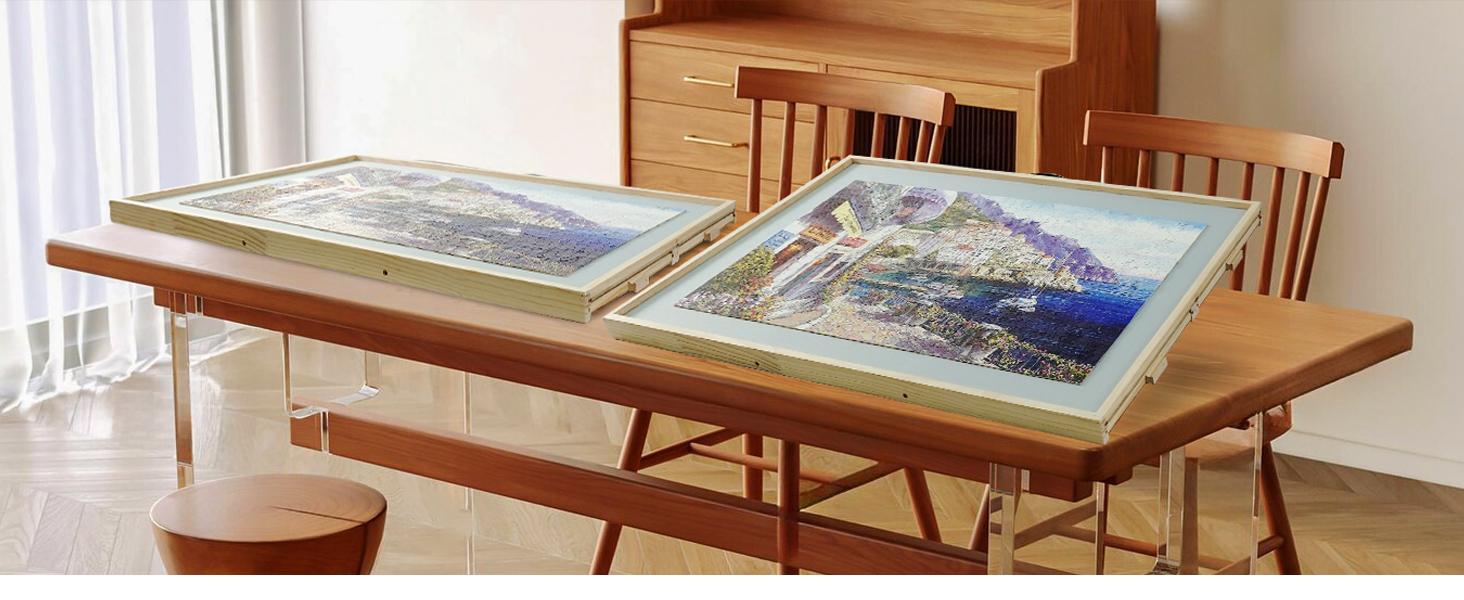 ALL4JIG 2-in-1 puzzle board with spinning and tilting design