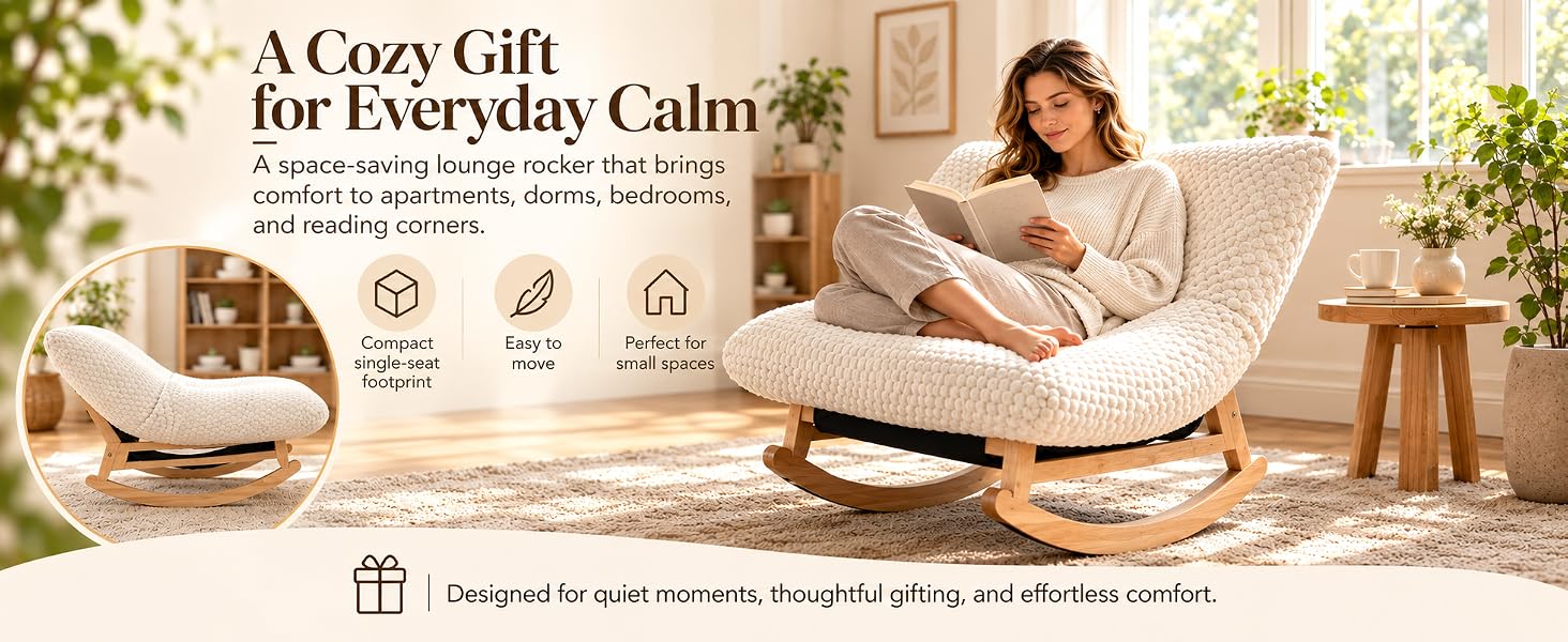 Easy 10 minute assembly of bean bag rocking chair with wood frame
