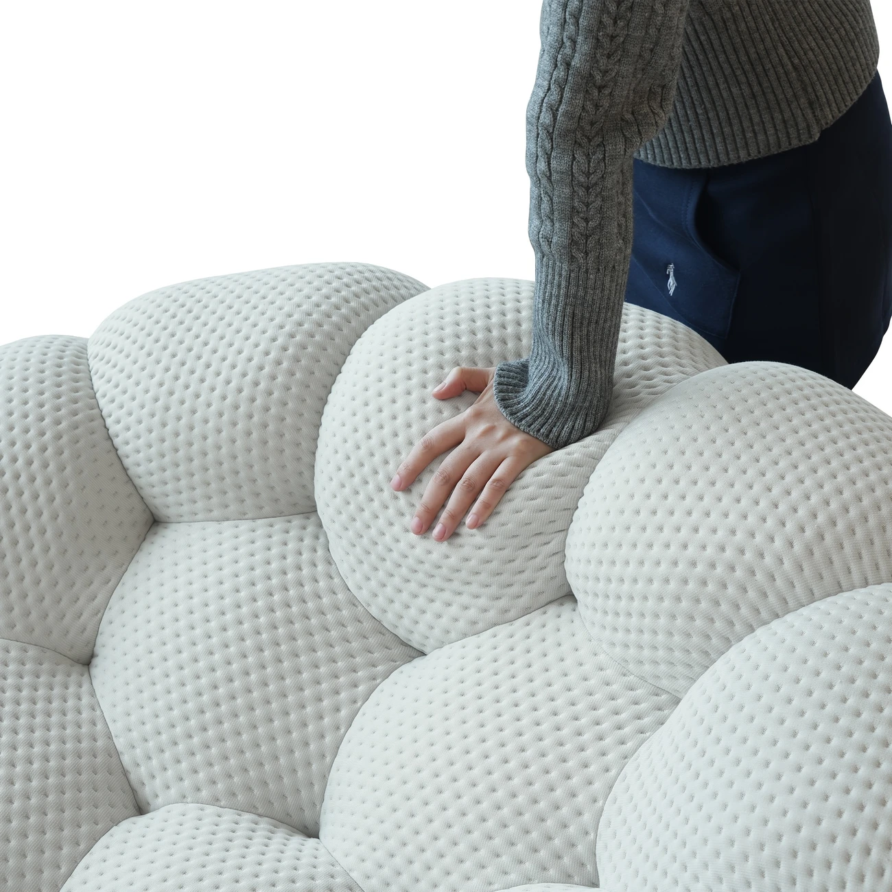 Hand pressing 3D breathable mesh fabric