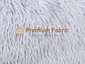 Plush faux fur bolster design on human dog bed