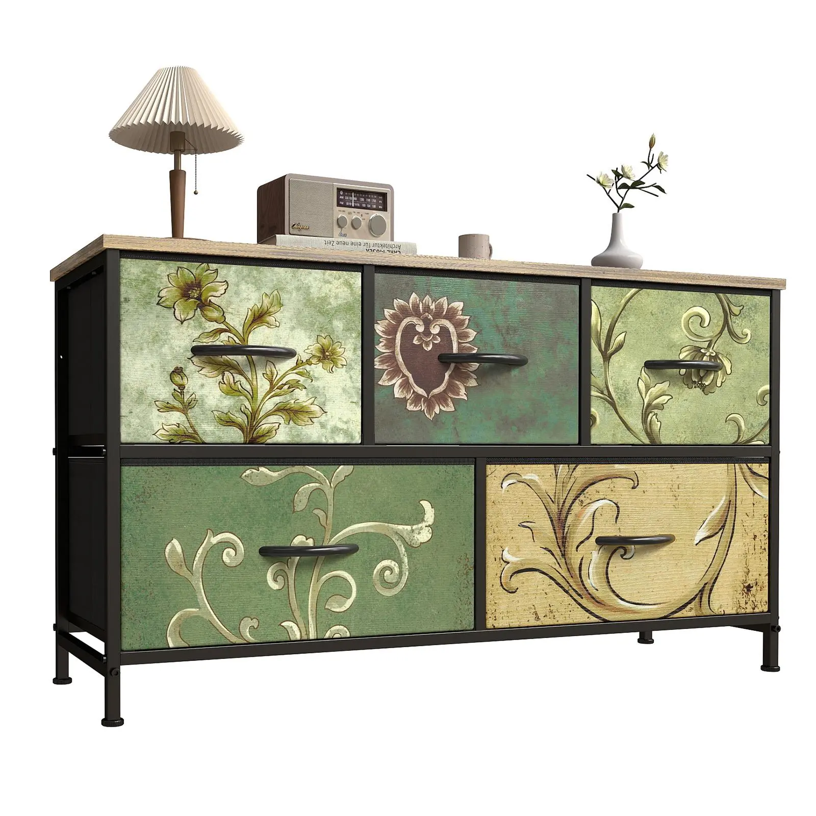 5-Drawer Sturdy Chest of Drawers - Modern Dresser Storage Chest
